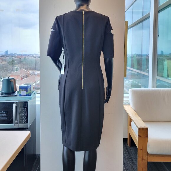 Calvin Klein Womens Cold Shoulders Sheath Dress - Picture 4 of 8